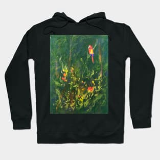 Parrot in Jungle Tropical Art Hoodie